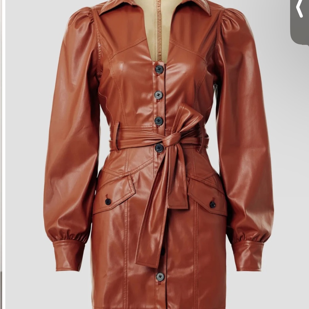 Marissa Webb Faux Leather Mini Dress